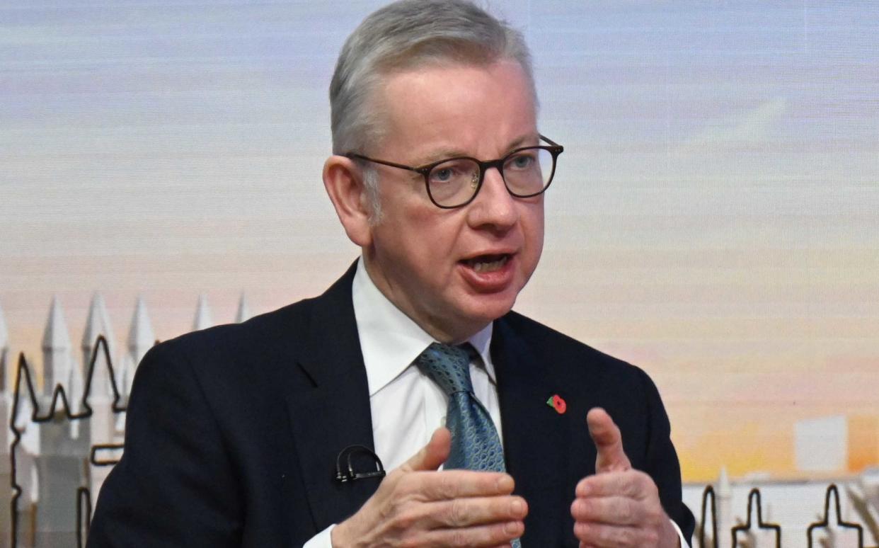 Michael Gove is interviewed on BBC’s Sunday with Laura Kuenssberg - Jeff Overs/BBC