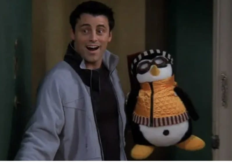 Joey with his penguin