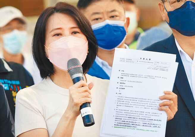 台北市議員王鴻薇指出，她要向台大檢舉余正煌涉及抄襲，迫余捍衛清譽別再背黑鍋。（本報資料照片）