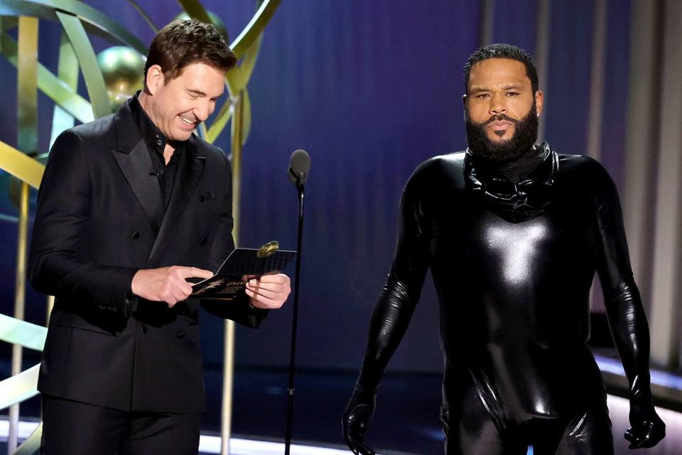 <p>Kevin Winter/Getty</p> Dylan McDermott and Anthony Anderson at the 2023 Emmys