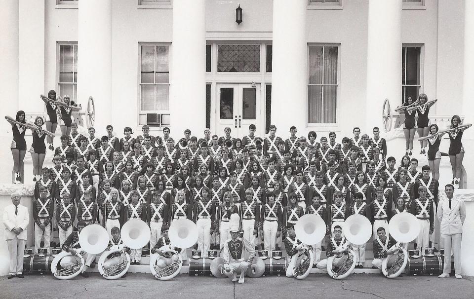 The Leon band pictured in 1967 on the steps of the Florida Capitol.
