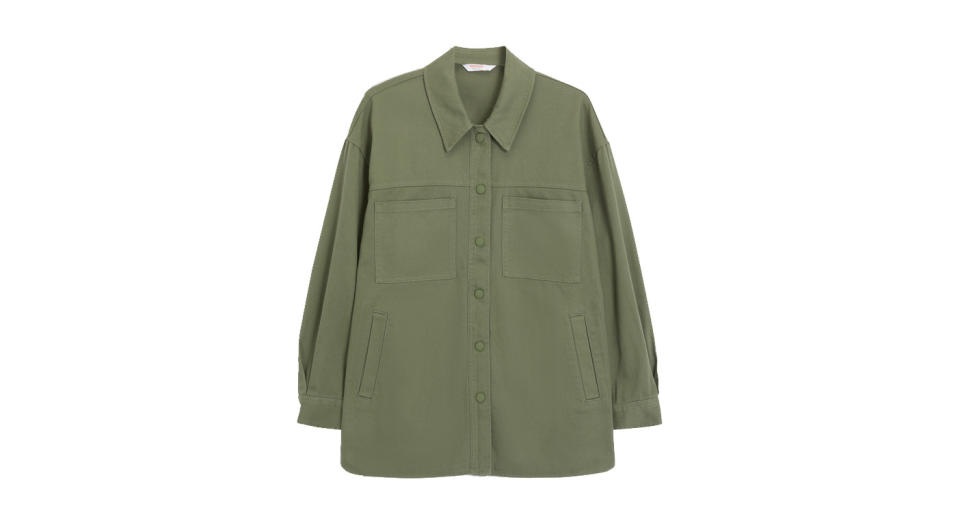 John Lewis Anyday Plain Patch Pocket Soft Jacket in Khaki