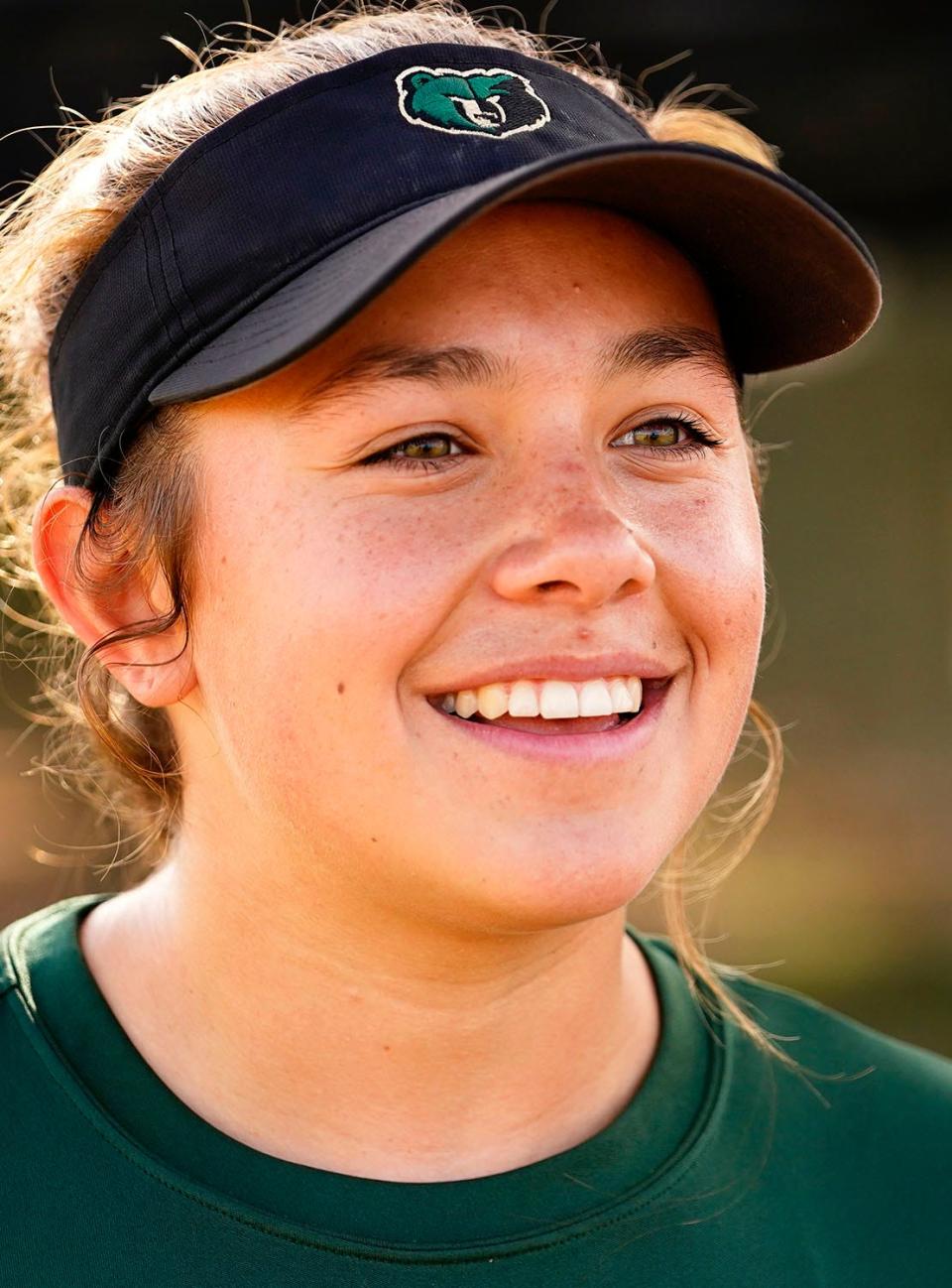 Basha High Bears Gabriella Garcia is the reigning Division I state javelin champion and softball team shortstop at Basha High School in Chandler on March 6, 2023.