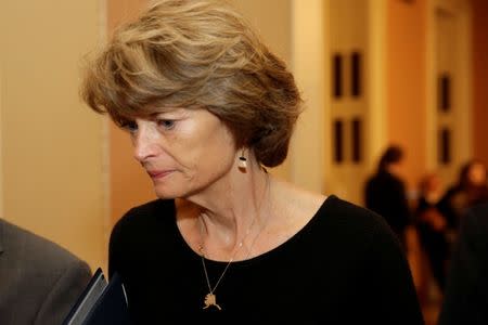 Senator Lisa Murkowski (R-AK) arrives for a Senate health care vote on Capitol Hill in Washington, U.S., July 27, 2017. REUTERS/Yuri Gripas