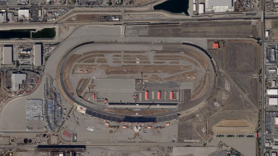 See the Ruins of NASCAR's Auto Club Speedway From Space photo