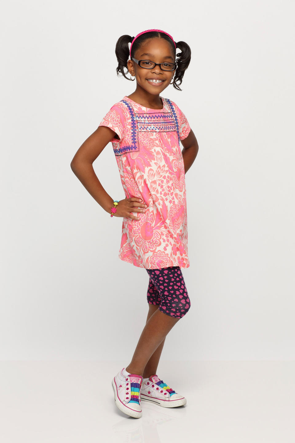 Marsai martin posing for a promo shot for Black-ish