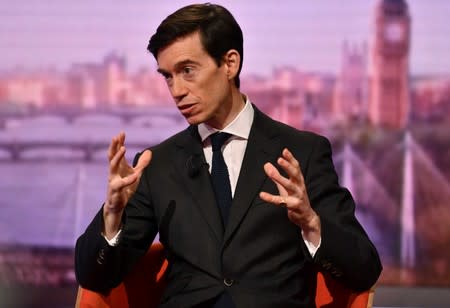 FILE PHOTO - Britain's prime ministerial candidate Rory Stewart appears on BBC TV's The Andrew Marr Show in London