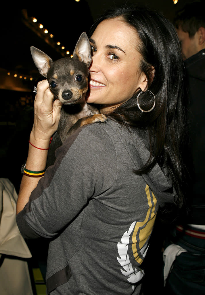 Demi Moore and dog Vida Blue