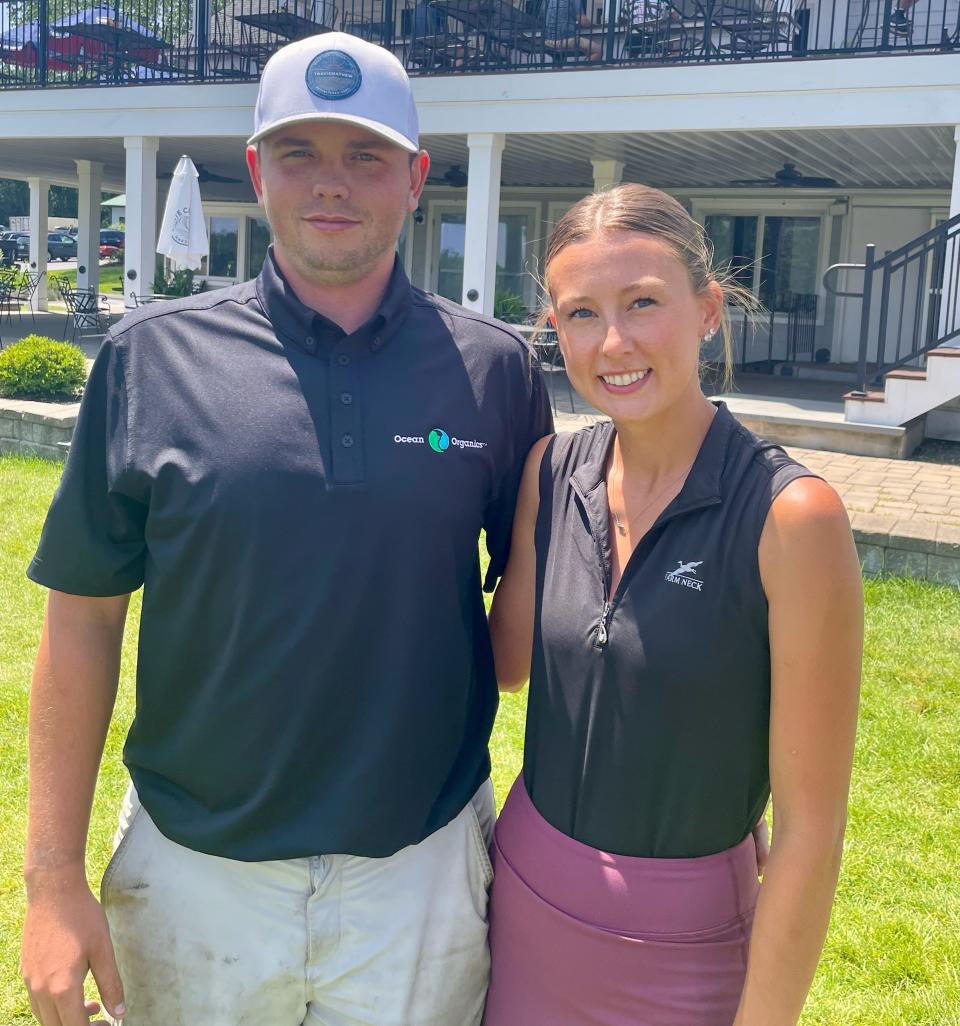 Steve and Morgan Lemieux at Blackstone National Golf Club in Sutton.