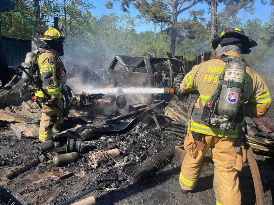 Harrison County Fire Rescue battled a structure fire on Thursday, April 4, 2024.