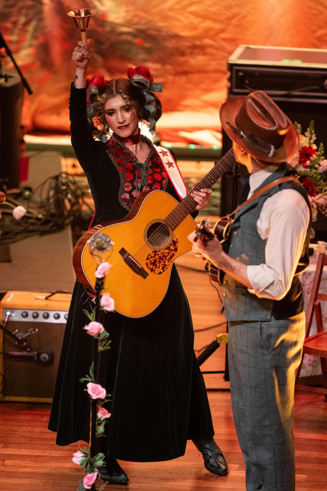 Sierra Ferrell performs at the Ryman Auditorium in Nashville, Tenn., Thursday, March 21, 2024.