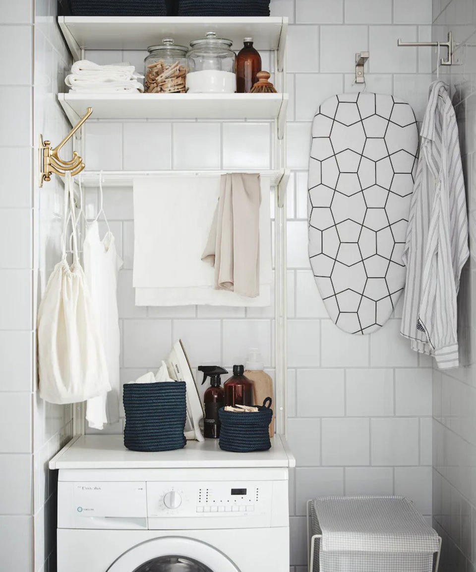 7. Transform even the tiniest of spaces into a small laundry room