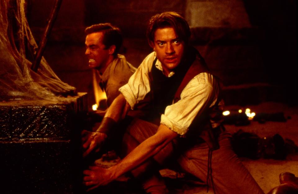 <div><p><i>"The Mummy</i> is the perfect action-adventure flick. It starts off with the dramatic historical backstory, giving the baddie some sympathetic motivations, then right into the action. Besides Rick and Evie being total badasses, there is not one wasted character. It has the right balance of funny, campy, scary, romantic, and action-packed."</p><p>—<a href="https://www.buzzfeed.com/mayoress_of_hobbiton" rel="nofollow noopener" target="_blank" data-ylk="slk:mayoress_of_hobbiton;elm:context_link;itc:0" class="link ">mayoress_of_hobbiton</a></p><p><b>Directed by:</b> Stephen Sommers</p><p><b>Starring:</b> Brendan Fraser, Rachel Weisz, John Hannah, Arnold Vosloo, Jonathan Hyde, and Kevin J. O'Connor</p><p><b>Where to watch it:</b> <a href="https://fave.co/3j5aWwg" rel="nofollow noopener" target="_blank" data-ylk="slk:HBO Max;elm:context_link;itc:0" class="link ">HBO Max</a></p></div><span> Universal / Everett Collection</span>