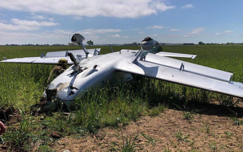 A small plane went off the runway at the Paso Robles Municipal Airport and flipped onto its roof on Friday, April 19, 2024. One person was hospitalized and two others were treated at the scene.