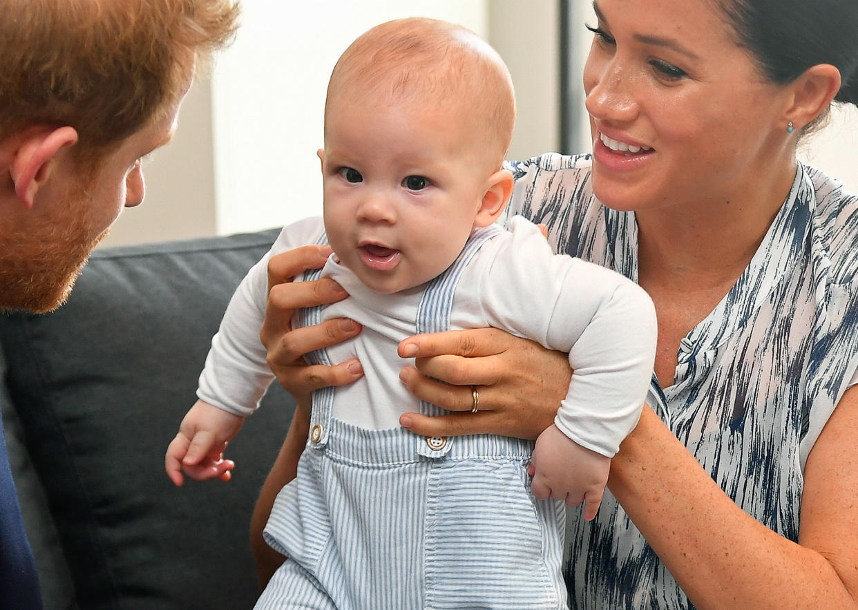 Prince Harry, Duke of Sussex, Meghan, Duchess of Sussex and their baby son Archie Mountbatten-Windsor. (Samir Hussein / WireImage)