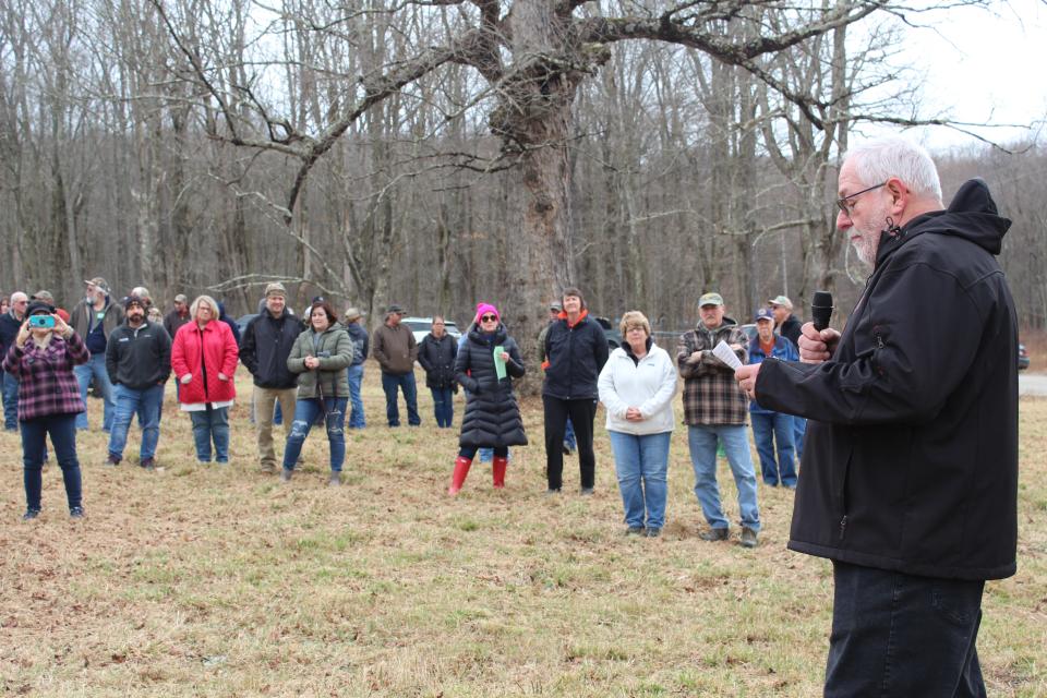 Mark Ware, executive director of the Somerset Historical Center, served as this year's guest speaker for the tree tapping ceremony on Saturday and in doing so, he made a special announcement the center erecting a new Maple Museum this year.