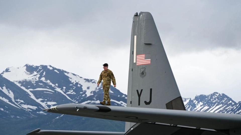 Assignment Freelance Picture U.S. Air Force Senior Airman Riley Henagar during Operation Exercise\n Red Flag Alaska, which involved Australian troops. Picture: Airman Erin Currie/Supplied