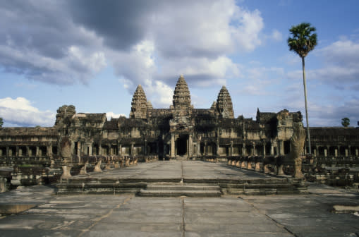 <b><p>Angkor Wat, Cambodia</p></b> <p>This legendary ancient city was built by the Khmer kings in a process that lasted almost 4 centuries and was subsequently abandoned in the mid-1400s when Thai armies invaded. Hidden by jungles, the ruins were rediscovered in 1860 and the lost civilisation instantly piqued the research interest of Western archaeologists and historians.</p>