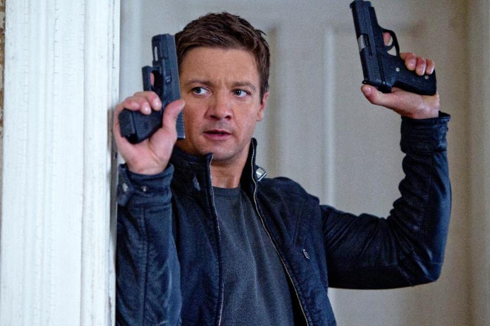 This film image released by Universal Pictures shows Jeremy Renner as Aaron Cross in a scene from "The Bourne Legacy." (AP Photo/Universal Pictures, Mary Cybulski)