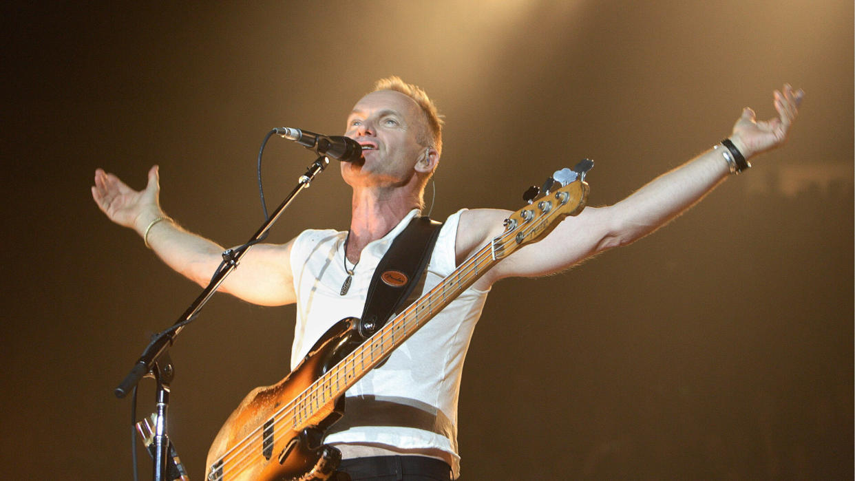 The Police Band Leader Sting Performs During the Kick-off of Their Reunion Tour in Vancouver British Columbia 28 May 2007Canada Police Reunion Concert - May 2007.