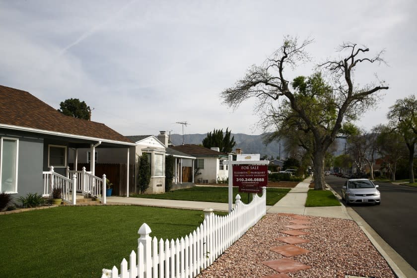 BURBANK, CALIF. - MARCH 26: A home for sale along Elm avenue, on Tuesday, March 26, 2019 in Burbank,