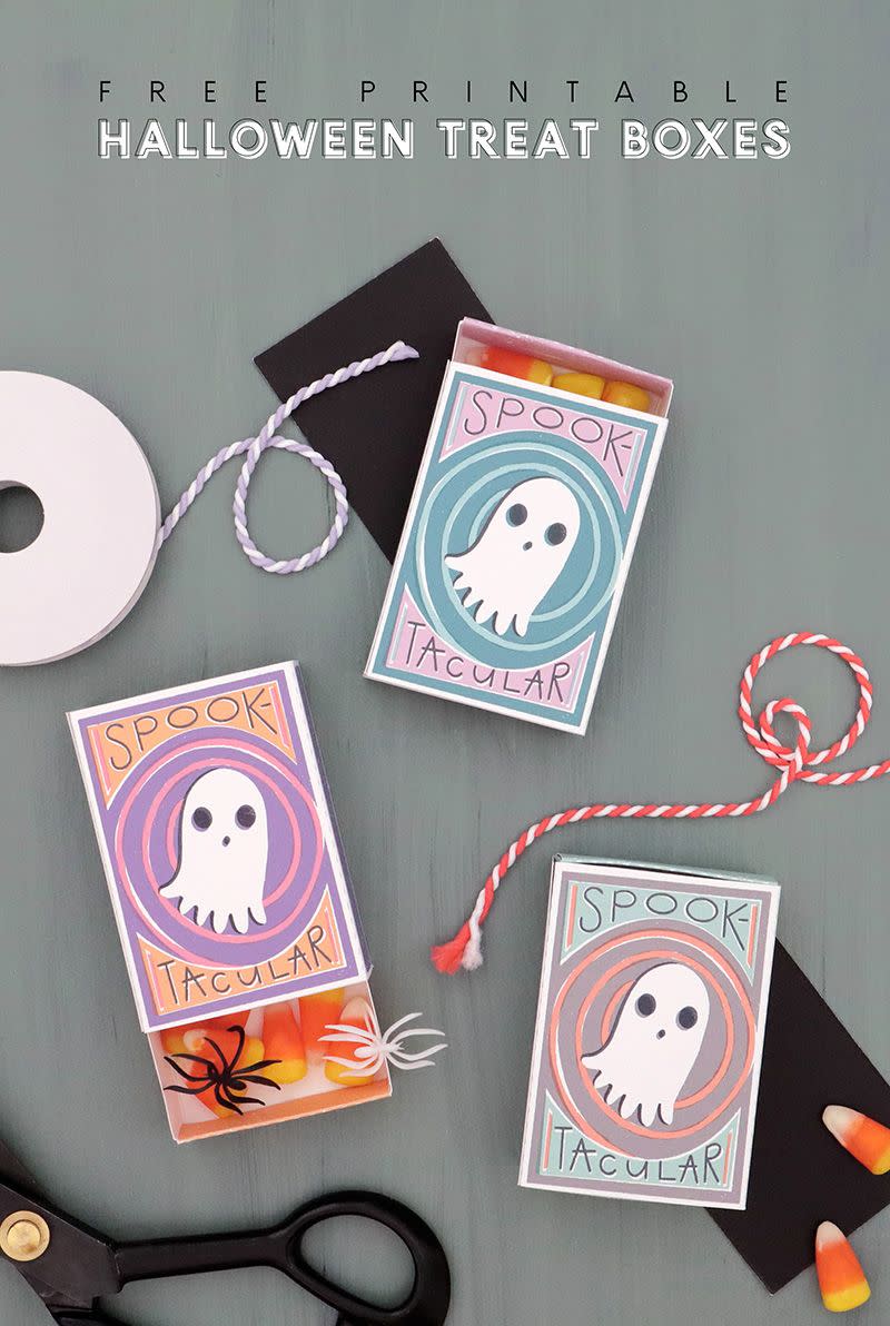 printable matchbox treat boxes