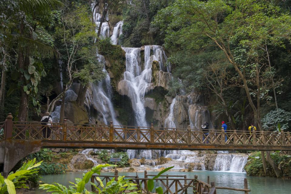 The Kuang Si Falls near Luang Prabang.