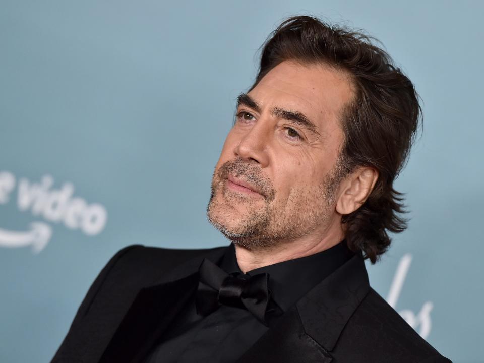 Javier Bardem in a black suit