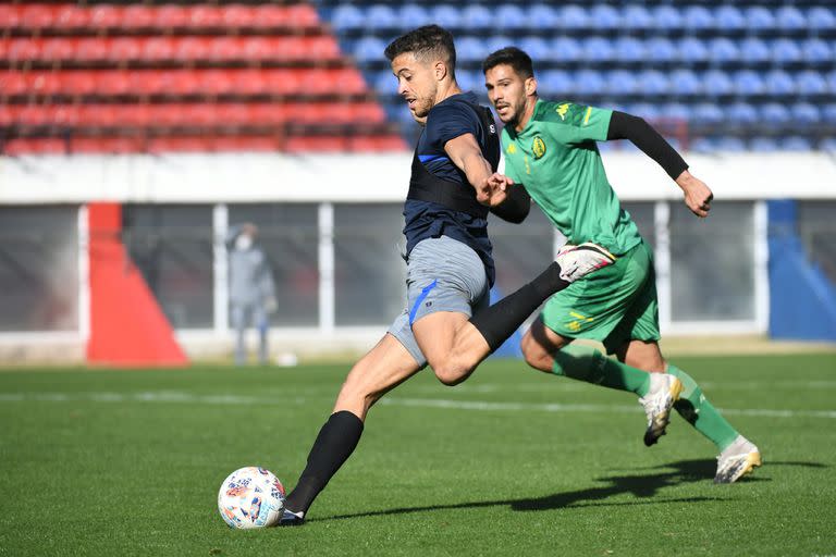 Di Santo marcó dos goles este Sábado en el amistoso que San Lorenzo le ganó 3-0 a Aldosivi