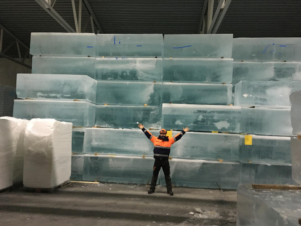 <p>All the ice blocks stacked up and ready for use</p>Luca Roncoroni