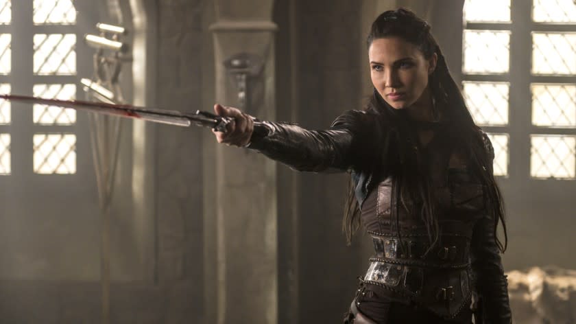 The Outpost -- The CW TV Series, The Outpost -- "Under Yavalla\'s Control" -- Image Number: OUT305_4379.jpg -- Pictured: Jessica Green as Talon -- Photo: Aleksander Letic/NBCU International -- © 2020 Outpost TV LLC. Courtesy of Electric Entertainment. Jessica Green in "The Outpost" on The CW.