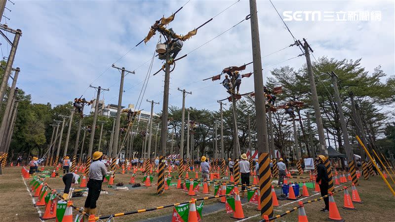 台電第55屆技能競賽，今早在高雄訓練中心登場，逾一千多人參賽。（圖／記者戴玉翔攝影）