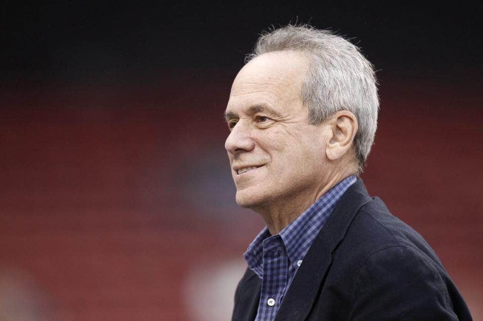 BOSTON, MA - MAY 4:  President/Chief Executive Officer Larry Lucchino of the Boston Red Sox before the game against the Boston Red Sox at Fenway Park on May 4, 2012 in Boston, Massachusetts.  (Photo by Winslow Townson/Getty Images)