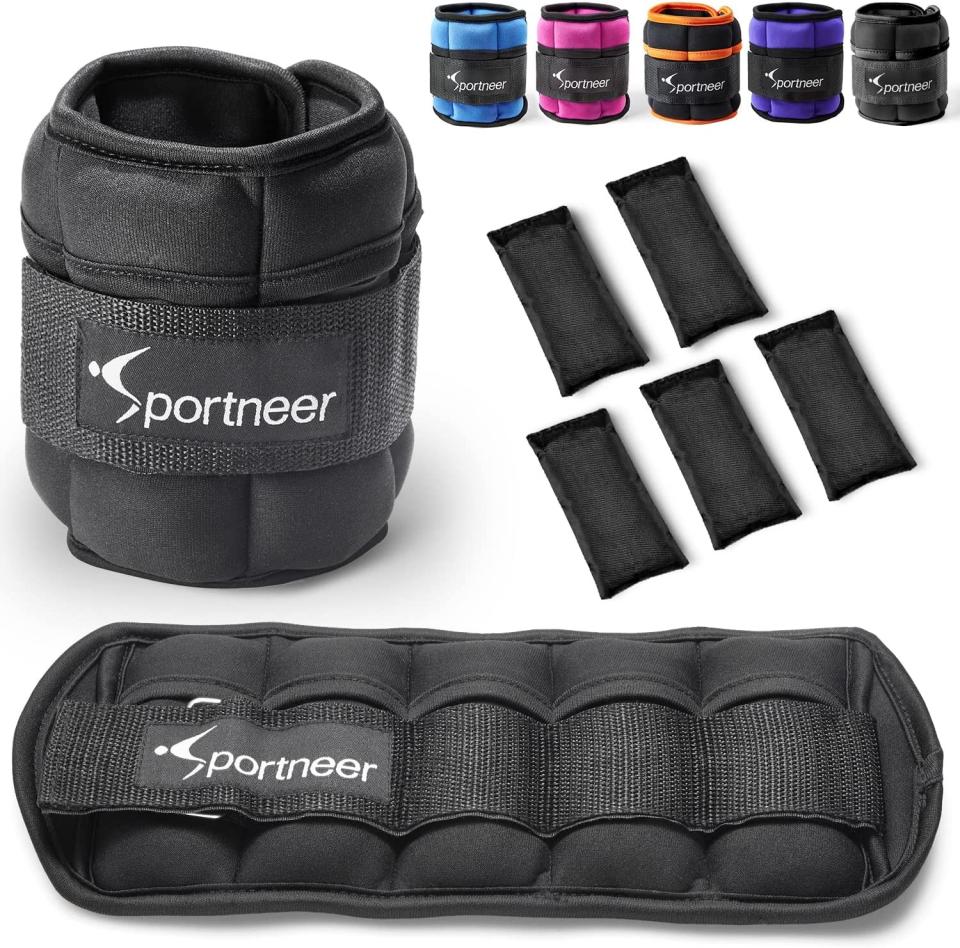 sportneer adjustable ankle weights, exercise equipment for small spaces