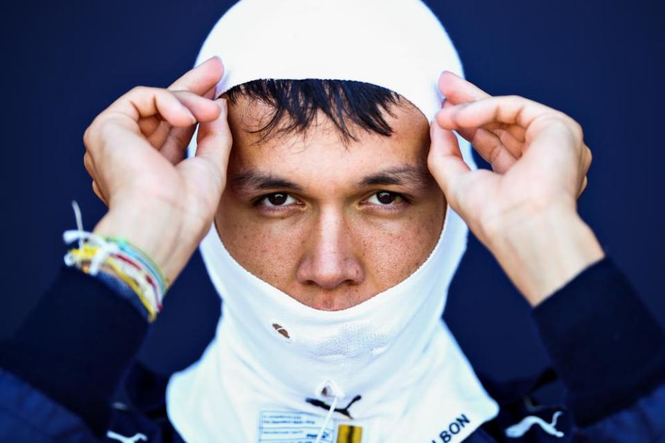 Red Bull’s Alexander Albon looks focussed as he prepares to improve on his impressive rookie season.