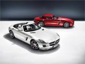 <b>Mercedes-Benz SLS</b><br>The convertible is the second car to be developed independently by AMG. (The SLS AMG gullwing coupe was launched last year.) It has 563 horsepower and a top speed of 197 miles per hour. It also handles just as amazingly as the coupe, thanks to modifications that increase the rigidity of the body (the cross-member under the dash has additional supporting struts; a structure between the soft top and the tank stiffens the rear axle).