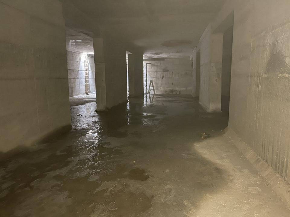 「金龍國小透水保水工程」PD1 貯水池內部。   圖：新北市水利局提供