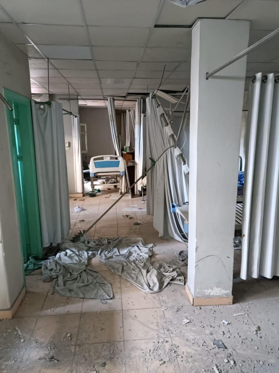 PHOTO: Damages at the Al-Basma clinic are shown following Israeli shelling. (Dr. Ghalayini/Al-Basma Clinic)