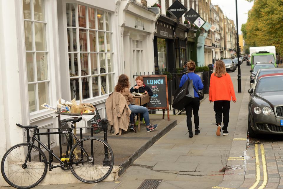 Vibrant areas like New Quebec Street in Marylebone, pictured, are attracting people back to Westminster (Daniel Lynch)