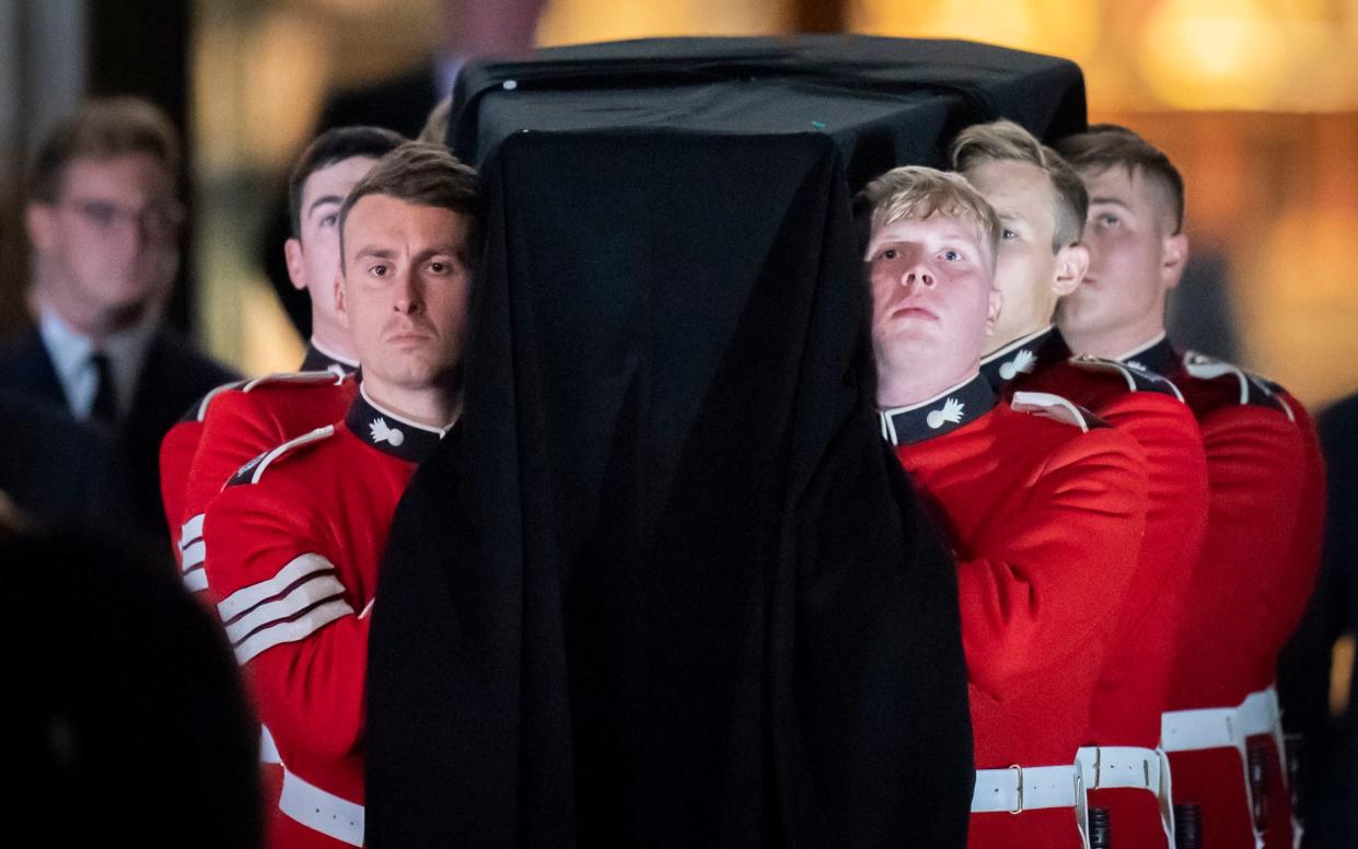 An early morning rehearsal for the funeral of Elizabeth II