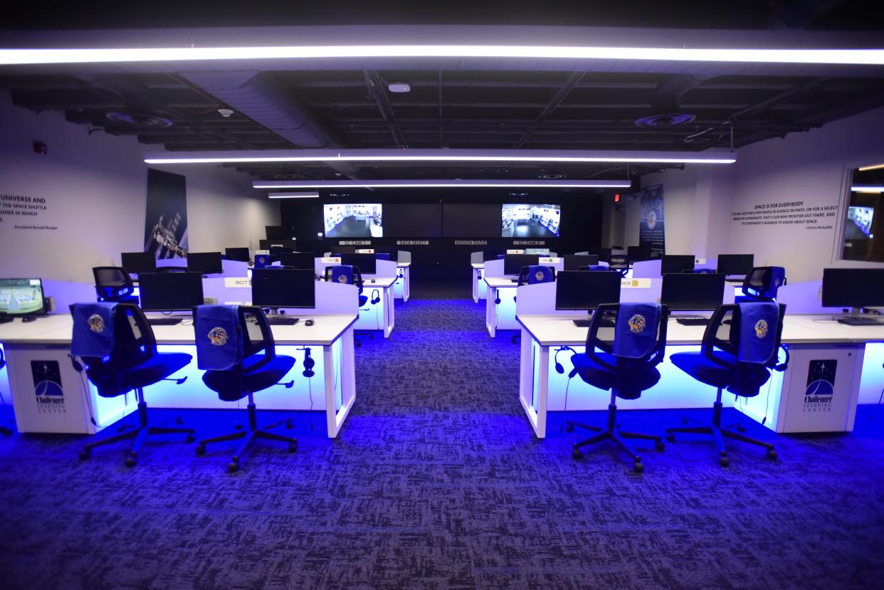 The situation room as part of the Challenger Learning Center at St. Clair County Community College on Wednesday, July 6, 2022. During the Mission: Lunar Quest, participants get to experience real-life, hands-on situations as they are divided into different groups depending on skill-set interests.