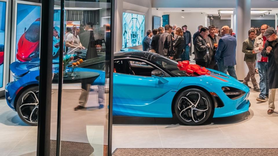 McLaren 750S Spider in show room