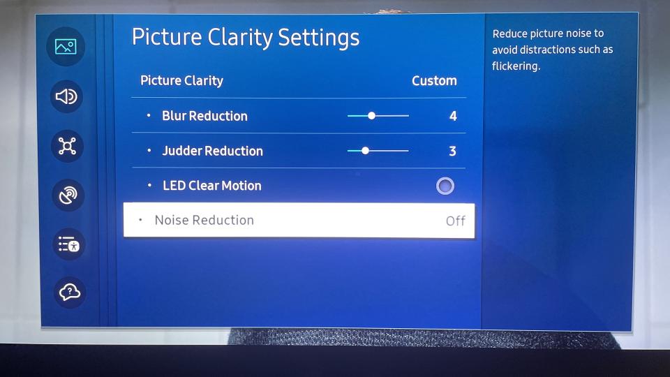 Samsung S95C OLED TV motion handling setup menu