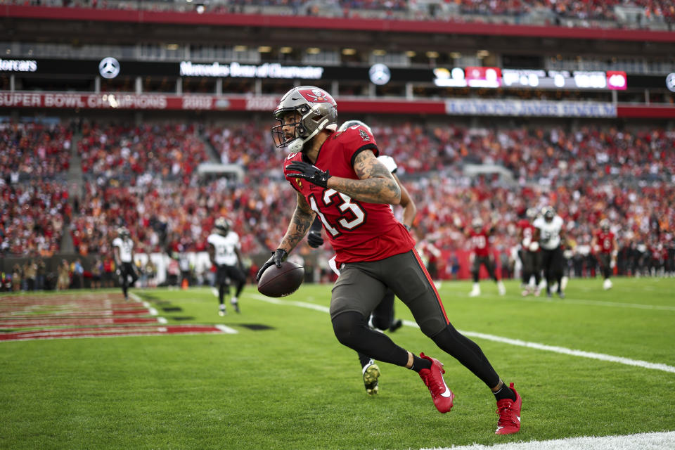 Mike Evans #13 of the Tampa Bay Buccaneers. (Photo by Kevin Sabitus/Getty Images)