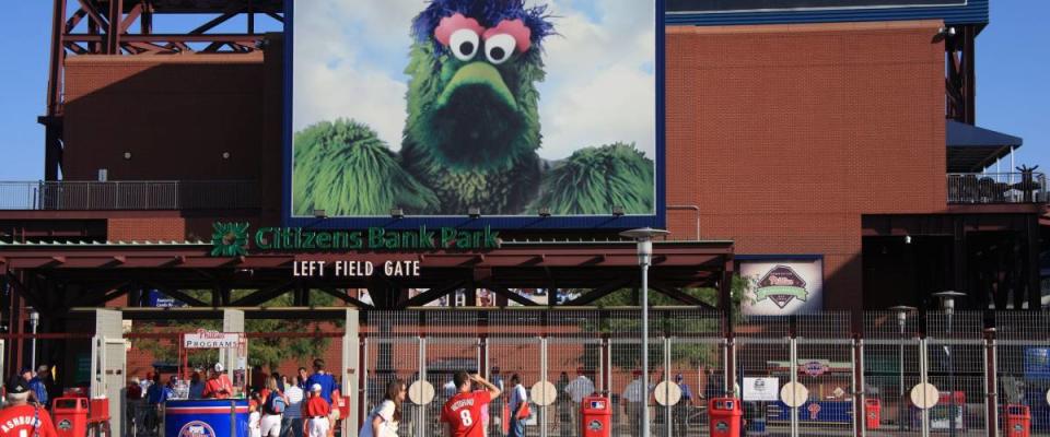 PHILADELPHIA - SEPTEMBER 7: Fans enter Citizens Bank Park, home of the Phillies, on September 7, 2010 in Philadelphia. This baseball only stadium opened in 2004, replacing Veterans Stadium.