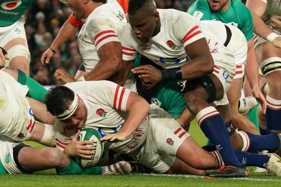 Jamie George touched down after an effective England maul (PA)