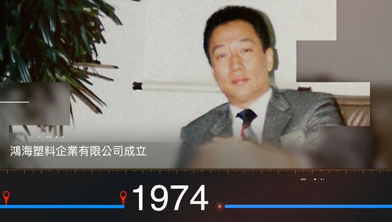 鴻海集團49周年，郭台銘23歲年輕照曝光。（圖／翻攝自鴻海YouTube）