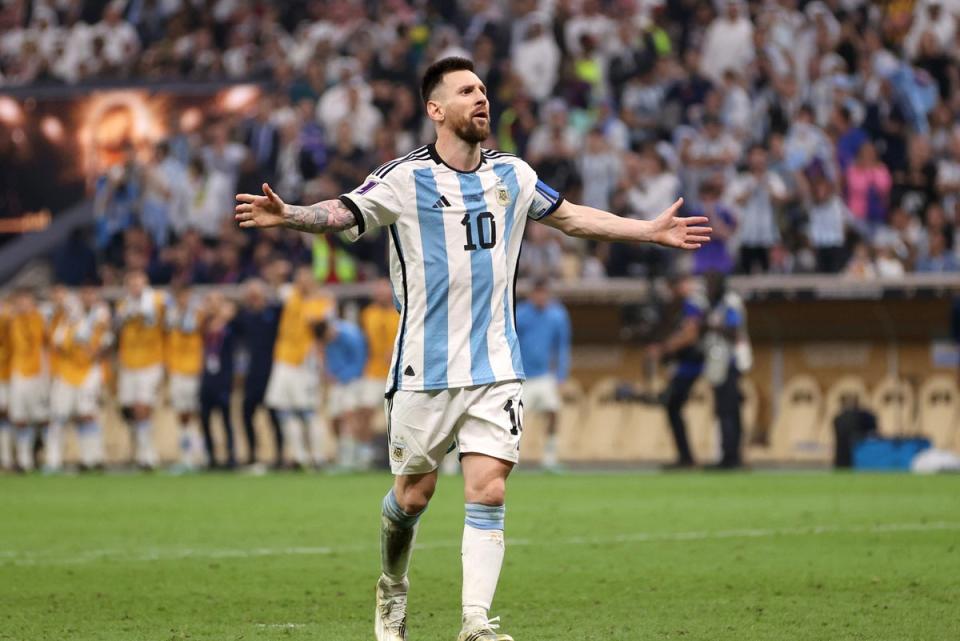 Conquered: Lionel Messi finally won the World Cup  (Getty Images)