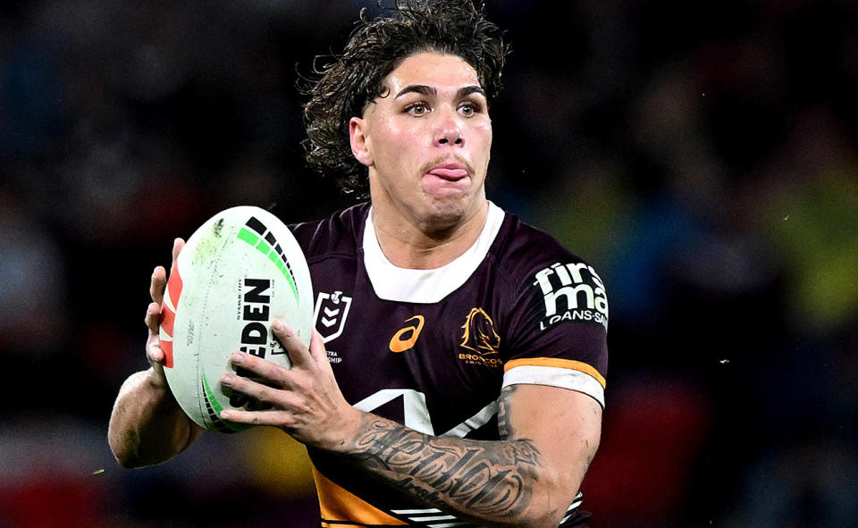 Reece Walsh, pictured here in action for the Brisbane Broncos.