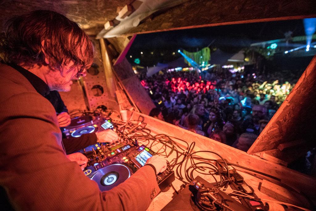 Jarvis Cocker performs at DJ set at Glastonbury: Getty Images